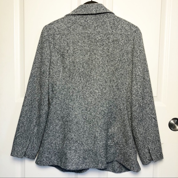 Coldwater Creek Tweed Ruffle Jacket Gray size XS - Picture 2 of 8